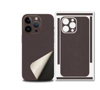 For iPhone 17 Pro Max Skin Wrap, Ultra-Thin 3M Texture Matte Carbon Fiber Full Body Protective Sticker for Minimalist Style Lovers (Brown,for 17 air)