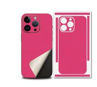 For iPhone 17 Pro Max Skin Wrap, Ultra-Thin 3M Texture Matte Carbon Fiber Full Body Protective Sticker for Minimalist Style Lovers (Rose Red,for 16e)