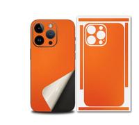 For iPhone 17 Pro Max Skin Wrap, Ultra-Thin 3M Texture Matte Carbon Fiber Full Body Protective Sticker for Minimalist Style Lovers (Orange,for 14 promax)