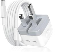 For iPhone 17e/17/Air/17-Pro/17-Pro Max/16E/16/16 Plus/16-Pro/16-Pro Max/15/15-Pro/15-Pro Max/15+ Charger, 35W Super Fast Charger Plug, Foldable Dual USB C Plug Power Adapter With USB C Cable