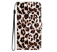 for iPhone 6/7/8 Case, 3D Painted Premium PU Leather Shock-Absorption Notebook Wallet Phone Cases with Magnetic Kickstand Card Holders Flip Protective Cover for iPhone 6/7/8 Leopard
