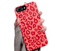 for iPhone 7/8 Plus Case Cute Leopard Phone Case Luxury Trendy Retro Cheetah Print Design, Aesthetic Pattern Y2k Cover, Shockproof 2-in-1 Double Layer Protective Cover for Women Girls, BW05