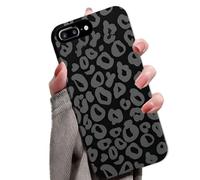 for iPhone 7/8 Plus Case Cute Leopard Phone Case Luxury Trendy Retro Cheetah Print Design, Aesthetic Pattern Y2k Cover, Shockproof 2-in-1 Double Layer Protective Cover for Women Girls, bw13