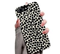 for iPhone 7/8 Plus Case Cute Leopard Phone Case Luxury Trendy Retro Cheetah Print Design, Aesthetic Pattern Y2k Cover, Shockproof 2-in-1 Double Layer Protective Cover for Women Girls, bw21