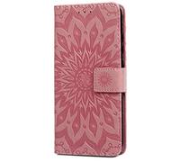 for iPhone Air Case, Flip PU Leather Shockproof Wallet Phone Cases Sunflower Folio Slim Fit Magnetic Protective Cover TPU Bumper with Stand Card Holder Slots for iPhone Air Pink