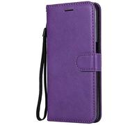 for iPhone Air Phone Case, Premium Folio Leather Shockproof Notebook Wallet Case with Kickstand Card Slots Magnetic Closure Soft TPU Bumper Flip Full Protective Skin Cover purple