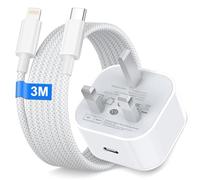 For iPhone Charger Fast Charge[MFi Certified], 20W USB C Fast Charger Cable and Plug with 3M Nylon USB C Lightning Cable for iPhone 14 13 12 11 Pro Max/Mini/XS/SE,USB C Plug Fast Charger Power Adapter