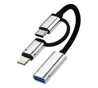 for iPhone OTG Cable USB A Female to USB C Male Adapter Lightning Type 3.0 Dongle Camera Port Hub Cord compatible for Samsung Galaxy for Apple for iPhone15 Pro Max Plus for iPad Air Mini 14 13 12 11 8