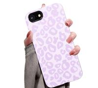 for iPhone SE 2022/SE 2020/7/8 Case Cute Leopard Phone Case Luxury Trendy Retro Cheetah Print Design, Aesthetic Pattern Y2k Cover, Shockproof 2-in-1 Double Layer Protective Cover for Women Girls, bw16