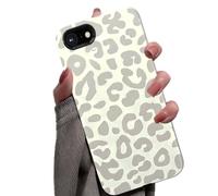 for iPhone SE 2022/SE 2020/7/8 Case Cute Leopard Phone Case Luxury Trendy Retro Cheetah Print Design, Aesthetic Pattern Y2k Cover, Shockproof 2-in-1 Double Layer Protective Cover for Women Girls, BW11
