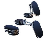 For IPhone Universal Magnetic Car Phone Holder Folding Strong Magnet Mount Cell Smart Phone Metal Stand GPS Support(Black)