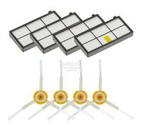 For iRobot For Roomba 960 900 891 800 Series Accessories Spare Parts Vacuum Cleaner Replenishment Kit Rubber Side Brush HEPA FILTER Commendable (Color : FHong)