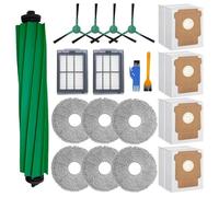 For iRobot Roomba 405/505 Combo Replacement Parts Kit - 6x Mop Pads, 4x Dust Bags, 2x HEPA Filters, 4x Side Brushes, 1x Main Brush, 2x Cleaning Tools - Compatible with Roomba Plus 405/505 Combo