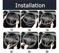For Isuzu For D-MAX For Models 38CM Carbon Fiber Anti Skid Segmented Steering Wheel Protector Wear 38CM 1 PC Steering Wheel Covers