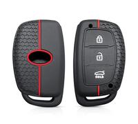 For Ix35 for Grand I10 Key Cover Case for Elantra 2017 for Tucson for Sonata Ix25 for I20 for Creta for Santa Fe for GLS Reina Key Holder Car Key Case Holder(Redline(3 BTN)smart)