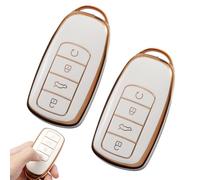 For Jaecoo 7 Key Fob Holder,for Omoda 5 Key Holder,2 Pcs Full Protection Car Key Case Holder,Soft TPU 360° Wrap Key Fob Cover,Compatible with Chery Tiggo 8 Plus/7 Plus/Arrizo 5 Plus Smart Key