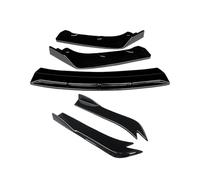 For Jaguar For XF 2008-2014 Car Body Kit Front Bumper Splitters Lip Spoiler Extensions Rear Wrap Angle Shark Fins Carbon Look ABS Car Front Bumper Lip Spoiler(Gloss Black)