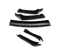 For Jaguar For XF 2008-2014 Car Body Kit Front Bumper Splitters Lip Spoiler Extensions Rear Wrap Angle Shark Fins Carbon Look ABS Car Front Bumper Lip Spoiler(Matte Black)