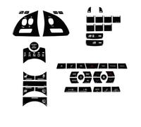 for Jaguar for XF for X250 2012-2015 Car Window Lifter Steering Wheel Gear Shift Switch Button Stickers Black Covers Repair Decals Gear Shift Panel Trim(H)