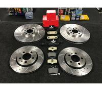 FOR JAGUAR XE 3.0 S X760 FRONT REAR BREMBO DRILLED GROOVED DISCS & MINTEX PADS