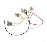 For Jazz Bass Parts Prewired Set, 250K Pots, 2 Volume 1 Tone, Complete Prewired Harness