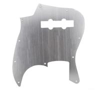 for jazz Bass Pickguard 10 Hole 4 String Scratch Plate for Fender Style Bass Guitar - 3 Ply Black Vintage Tortoise Shell Design Fits Standard for J Bass Body(Silver)
