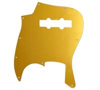 for jazz Bass Pickguard 10 Hole 4 String Scratch Plate for Fender Style Bass Guitar - 3 Ply Black Vintage Tortoise Shell Design Fits Standard for J Bass Body(Gold)