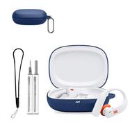 for JBL Endurance Peak 4 Case Cover, Protective Case with Cleaner Kit,KONXISA Soft Silicone Protective Cover,Lanyard and Keychain Accessories,Waterproof,Dustproof,Shockproof,Blue