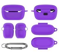 for JBL Endurance Race 2 Bluetooth Headphones Case, Soft Silicone Shockproof Protective Case Cover Compatible with Endurance Race 2Bluetooth Headphones Accessories with Keychain (Purple)