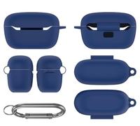 for JBL Endurance Race 2 Bluetooth Headphones Case, Soft Silicone Shockproof Protective Case Cover Compatible with Endurance Race 2Bluetooth Headphones Accessories with Keychain (Blue)