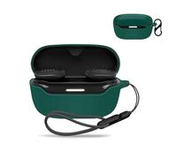for JBL Endurance Race 2 Case Cover,Wireless Earphone Silicone Protective Cover(with Carabiner + Lanyard) Drop-Proof,Scratch-Proof, Reserved Charging Port,Case for Endurance Race 2(Green)