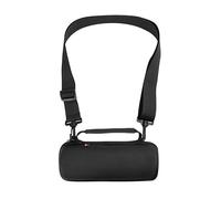 for JBL Flip 5/6/7 Speaker Case Cover, Hard EVA + Nylon Protective Bag with Shoulder Strap, Waterproof and Shockproof for Portable Outdoor Use, Black