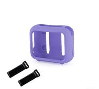 For JBL For Go 4 Shockproof Silicone Speaker Case with Portable Design and Secure Mounting Strap for Active Lifestyles (Purple)