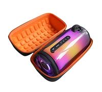 For JBL Pulse 5 Hard Carrying Case, Wireless Bluetooth Speaker EVA Waterproof Travel Bag, Portable Shoulder Bag for Pulse 5 (orange lining)