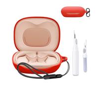 for JBL Sense Lite Case Cover,NOUKAJU Earphone Protective Cover(with Carabiner + Lanyard + Cleaning Pen) Drop-Proof,Shock-Proof,Dust-Proof,Case for JBL Sense Lite(Red)