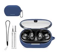 for JBL Soundgear Clips Case Cover, Protective Case with Cleaner Kit,KONXISA Soft Silicone Protective Cover,Lanyard and Keychain Accessories,Waterproof,Dustproof,Shockproof,Blue