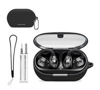 for JBL Soundgear Clips Case Cover, Protective Case with Cleaner Kit,KONXISA Soft Silicone Protective Cover,Lanyard and Keychain Accessories,Waterproof,Dustproof,Shockproof,Black