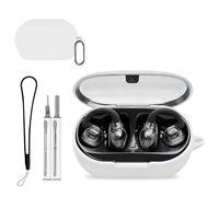 for JBL Soundgear Clips Case Cover, Protective Case with Cleaner Kit,KONXISA Soft Silicone Protective Cover,Lanyard and Keychain Accessories,Waterproof,Dustproof,Shockproof,White