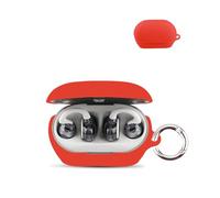 for JBL Soundgear Clips Wireless Earbuds,daunke Soft Silicone Protective Cover,Case with Round Buckle,Full Protection,Red