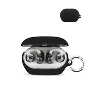 for JBL Soundgear Clips Wireless Earbuds,daunke Soft Silicone Protective Cover,Case with Round Buckle,Full Protection,Black