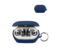 for JBL Soundgear Clips Wireless Earbuds,daunke Soft Silicone Protective Cover,Case with Round Buckle,Full Protection,Dark Blue