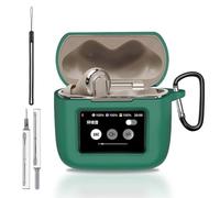 for JBL Tour Pro 3 Case Cover, Protective Silicone Skin Accessories with Keychain& Lanyard and Cleaner Kit for JBL Tour Pro 3 Charging Case, Front LED Visible, Green