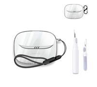 for JBL Tune Beam 2 Case Cover,NOUKAJU Earphone Protective Case (with Carabiner + Lanyard + Cleaning Pen) Drop-Proof,Scratch-Proof,Protective Cover for JBL Tune Beam 2(Clear)