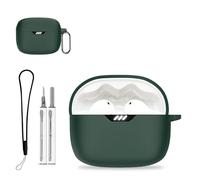 for JBL Tune Beam 2 Ghost/Tune Beam 2 Case Cover, Protective Case with Cleaner Kit,KONXISA Soft Silicone Protective Cover,Lanyard and Keychain Accessories,Waterproof,Dustproof,Shockproof,Green