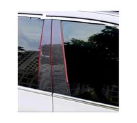 For Jeep For Cherokee KL 2014-2020 6 PCS Car B C Pillar Middle Central Column PC Window Trim Strip Sticker Car Weather Stripping(Carbon look)