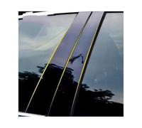 For Jeep For Cherokee KL 2014-2020 6 PCS Car B C Pillar Middle Central Column PC Window Trim Strip Sticker Car Weather Stripping(Black)
