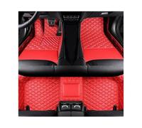 For Jeep For Compass 2007-2020 Waterproof Floor Mats PU Leather Custom Car Mat Carpets(Red,2007-2017)