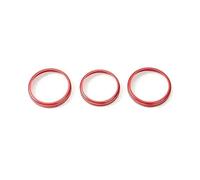 For Jeep For Renegade 2015 2016 2017 Car Air Conditioning Switch Adjustment Knob Cover Ring Interior Trim(Red)