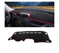 For Jeep For Renegade 2015-2023 Car Dashboard Cover Avoid Light Pad Anti-UV Carpet Non-Slip Mat Dash Board Carpet(A Red Side)