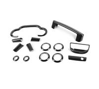 For Jeep For Wrangler JK 2007-2010 Toworldit 14pcs Set ABS Interior Mouldings Dashboard Decoration Kit Trim Cover Accessories Gear Shift Panel Trim( Carbon Fiber)